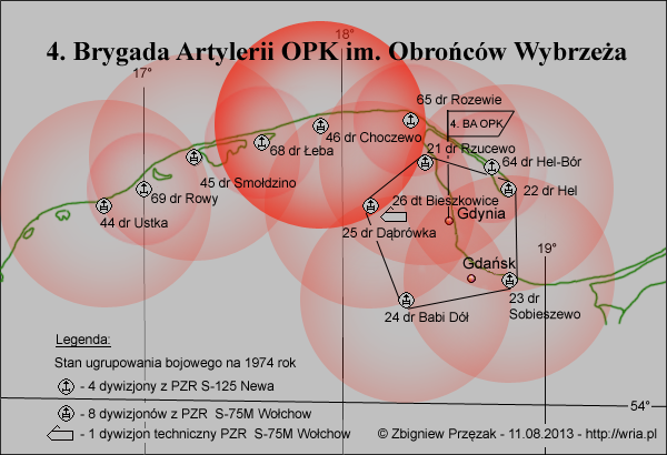 Miejsce 46. do OPK m. Choczewo w ugrupowaniu bojowym 4. BA OPK.