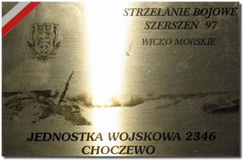 Ryngraf pamiątkowy z poligonu Wicko Morskie z 1977 r.