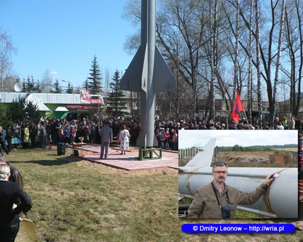 Odsłonięcie pomnika 658 pułku rakietowego S-25 w Rogaczjowie.