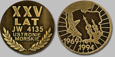 Medal okolicznociowy z okazji XXV–lecia 42. dr OP.